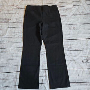 Soft Surroundings Black Cotton Pull On Bootcut Pants Womens Large NWT
